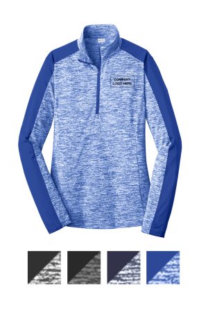 Sport-Tek® Women's PosiCharge® Electric Heather Colorblock 1/4-Zip Pullover