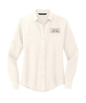 Women's Mercer+Mettle® Stretch Crepe Long Sleeve Camp Blouse