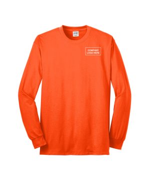 Unisex Port & Company Core Blend Long Sleeve Tee - Safety Colors